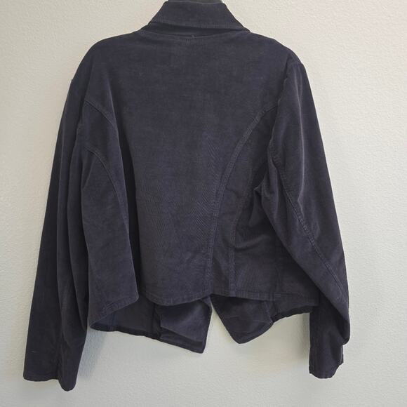 Lane Bryant Corduroy Jacket Size 16 – Geometric Cut, Structured, Chic Layering - Picture 6 of 6